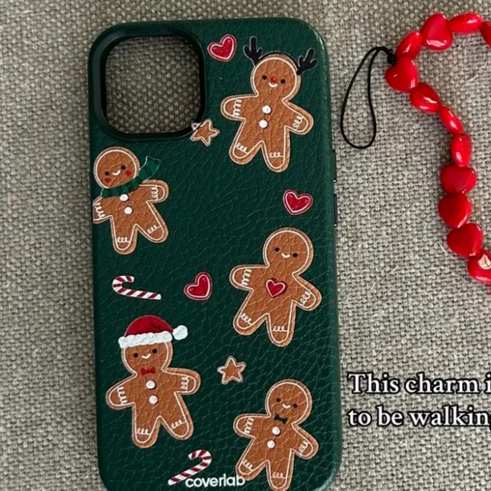 coverlab leather gingerbread iphone case
